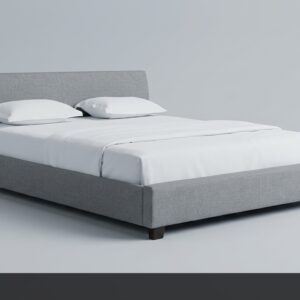 La Cama Simply destaca por su diseño esencial y moderno. La cabecera y base tapizadas en gris claro con líneas rectas crean un conjunto sobrio, elegante y muy versátil. Su bajo perfil visual la hace ideal para dormitorios contemporáneos.