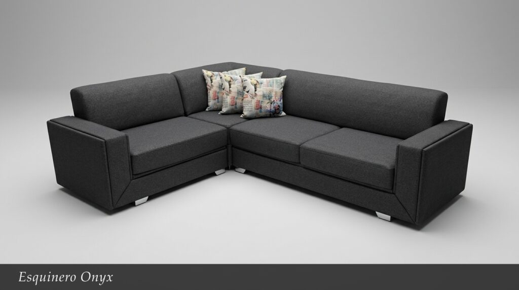 El Juego de Sala Onyx destaca por su sofisticación y elegancia contemporánea. El amplio sofá en gris plata con tapizado de terciopelo suave presenta un diseño de paneles verticales que aportan textura y profundidad. Acompañado de una impactante mesa de centro hexagonal con acabado espejo, crea un conjunto lleno de estilo y presencia.