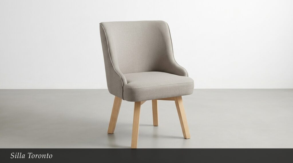 La Silla Toronto refleja un estilo moderno y elegante, ideal para complementar espacios contemporáneos con un toque de calidez y sofisticación. Su diseño limpio y minimalista permite integrarla fácilmente en comedores, estudios, salas de espera o rincones decorativos del hogar.